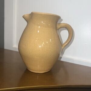 Vintage Bybee Pottery Cornelison Pottery Water Pitcher 9 Inch Caramel Made In KY